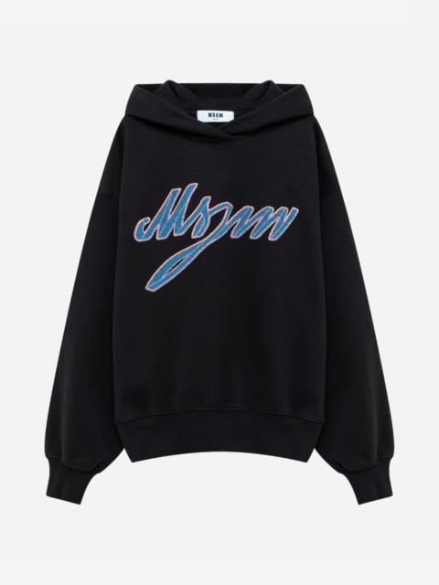 MSGM Hooded sweatshirt with patch
