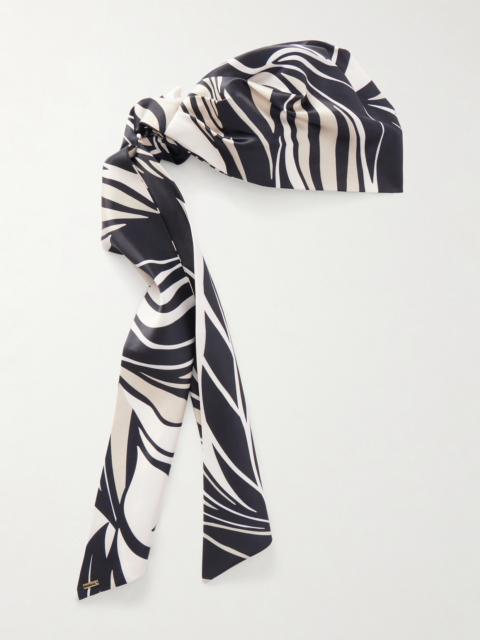 EUGENIA KIM Gigi Wave-printed Satin Scarf