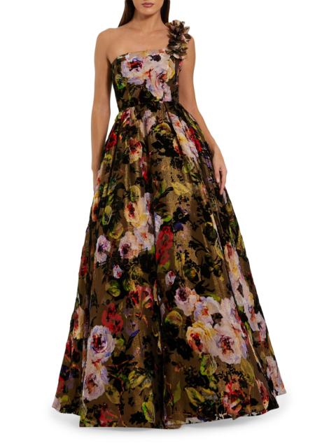 MAC DUGGAL Women's Floral Organza Gown - Black Multi