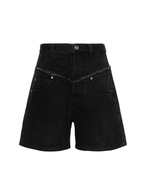 frayed-detail denim shorts