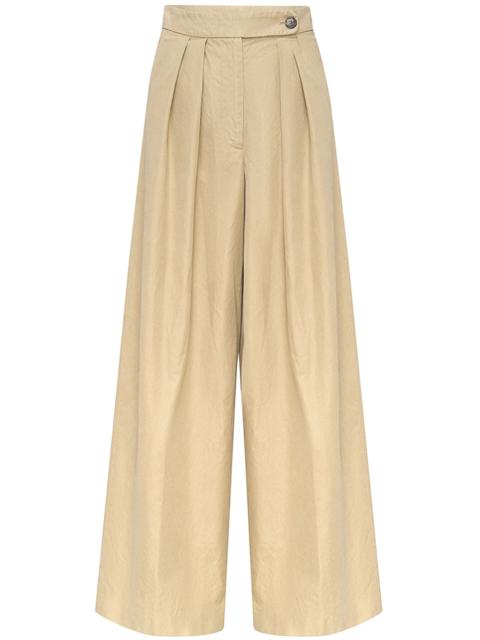 Stone Washed Cotton Trousers