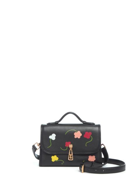GABRIELA HEARST Hand Painted Small Leonora Flap Bag in Floral Multi Leather