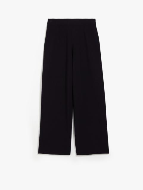 Cropped viscose trousers