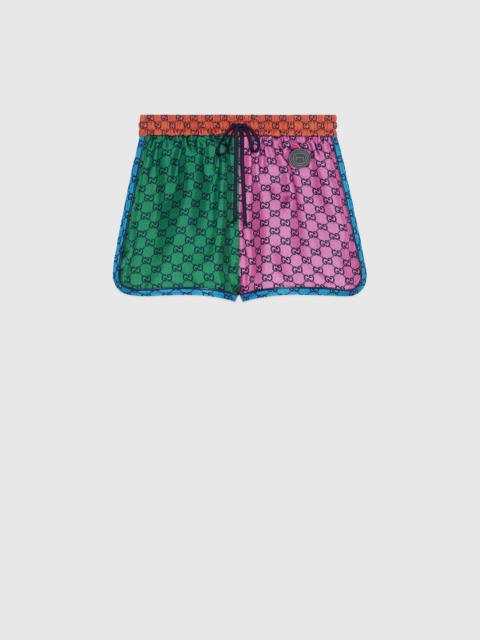 GUCCI GG Multicolor silk twill shorts