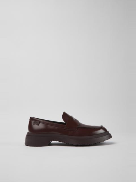 CAMPERLAB Burgundy leather loafers for women