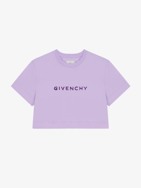 GIVENCHY CROPPED T-SHIRT IN TUFTED COTTON