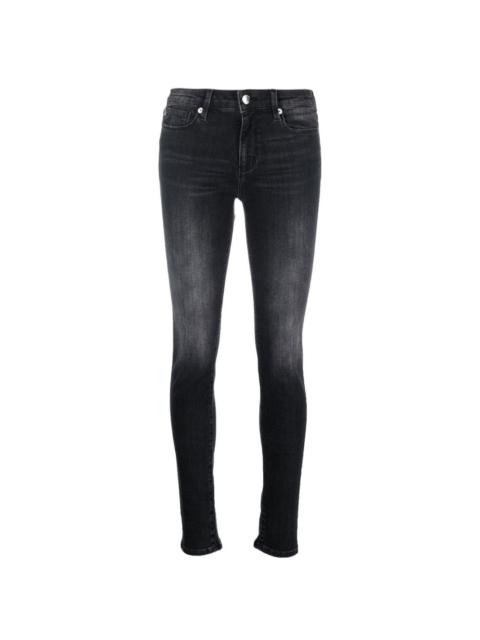 Moschino logo-print skinny-cut jeans