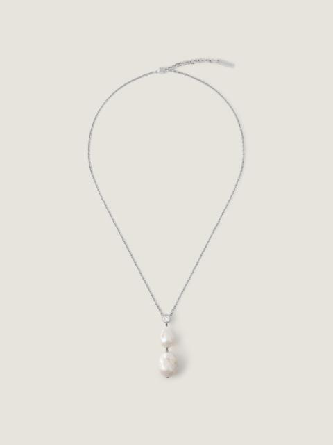 CRYSTAL PEARL NECKLACE IN METAL, CRYSTALS AND PEARLS