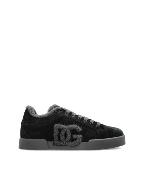 Dolce & Gabbana logo-detail suede trainers