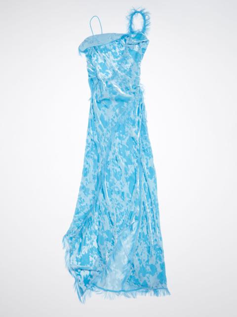 Draped strap dress - Neon blue
