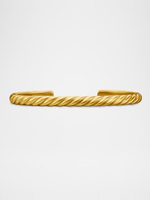 DAVID YURMAN Men's Sculpted Cable Cuff Bracelet in 18K Gold, 5.5mm