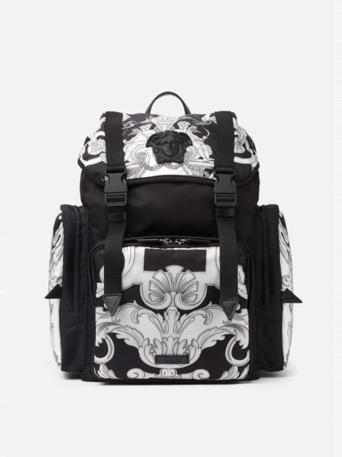 VERSACE La Medusa Silver Baroque Backpack