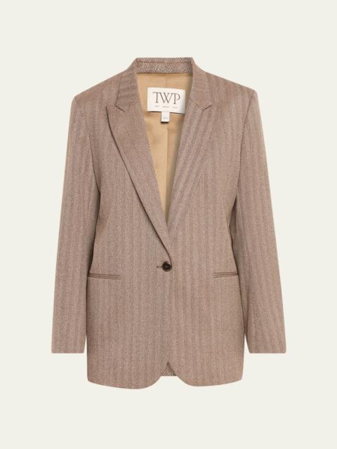 TWP Girl Boy Girl Chevron Wool Blazer
