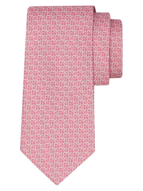 FERRAGAMO Men's Cerchio Silk Tie - Rosa