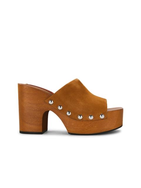SIMONMILLER Suede Sol Wood Sandal
