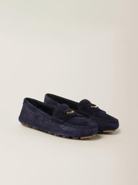 Suede driving shoes