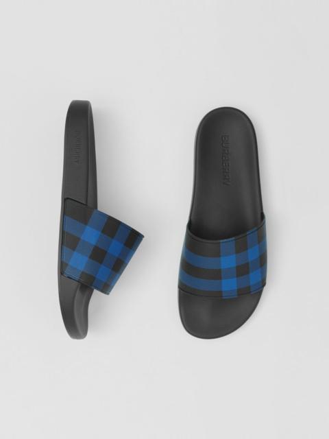 Burberry Check Print Slides