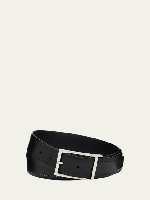 Brioni Men's Reversible Burnished Leather Belt