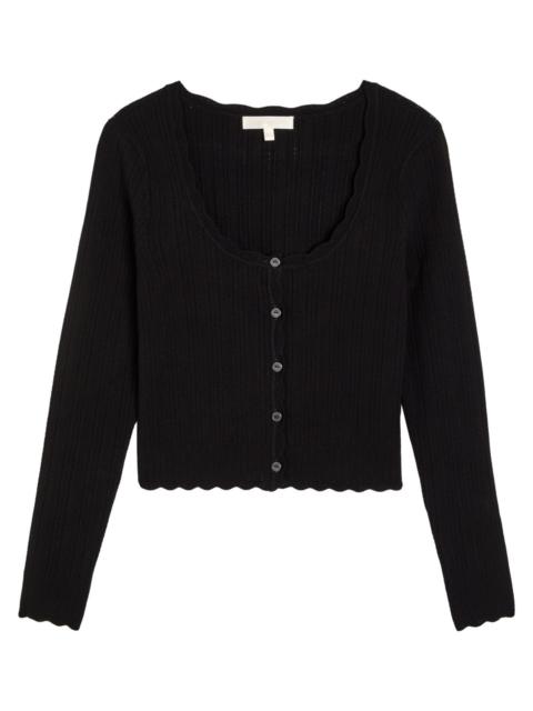 LoveShackFancy Loveshackfancy Martti Pointelle Knit Cardigan