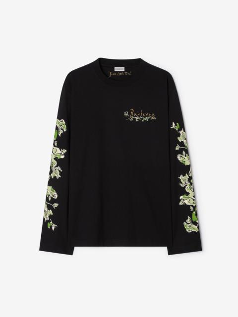 Burberry Long-sleeve Brave Little Tree Cotton T-shirt