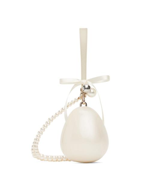 Off-White Bell Charm Micro Pearl Egg Bag