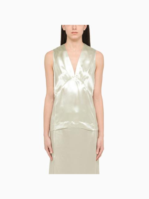 Bottega Veneta Frosting-coloured satin top