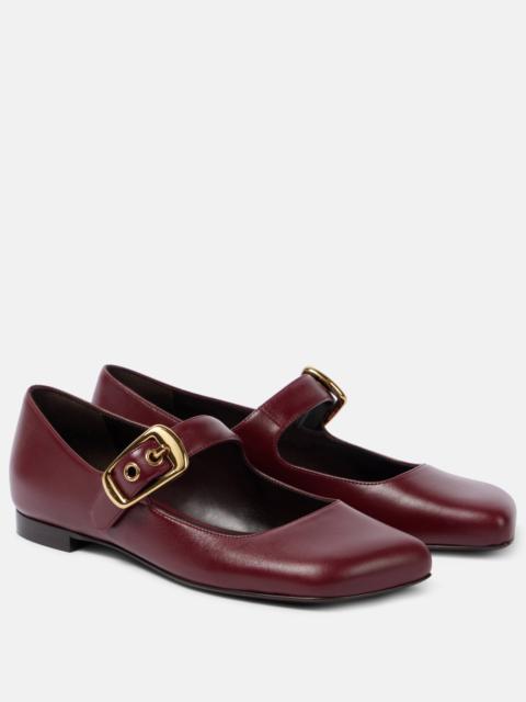 Polly leather Mary Jane flats