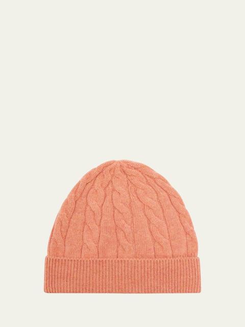 Loro Piana Cedar Cable-Knit Cashmere Beanie