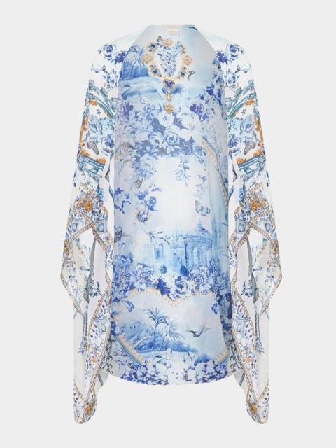 CAMILLA The Porcelain Parlour Silk Chiffon Shrug