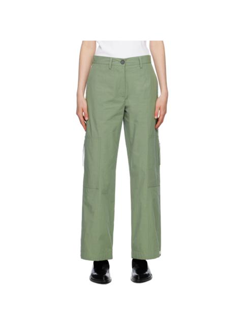 Jil Sander Green Zip Pocket Trousers