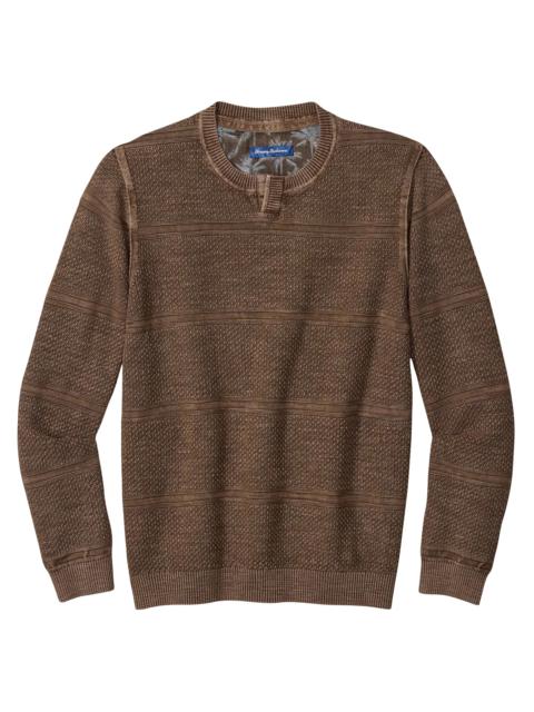 Tommy Bahama Men's Saltwater Textured Abaco Sweater - Chocolate Brown