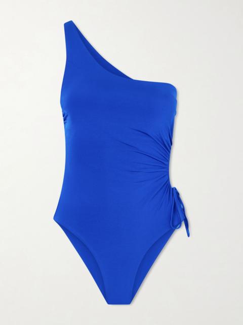 Max Mara Canarie one-shoulder cutout swimsuit Cobalt blue