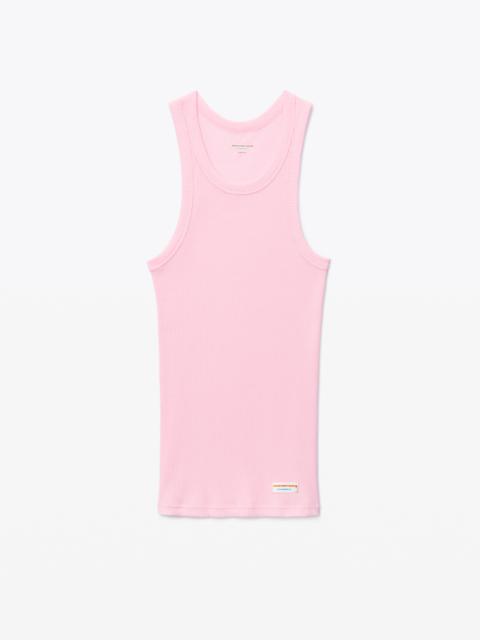 Alexander Wang TANK IN RIBBED COTTON