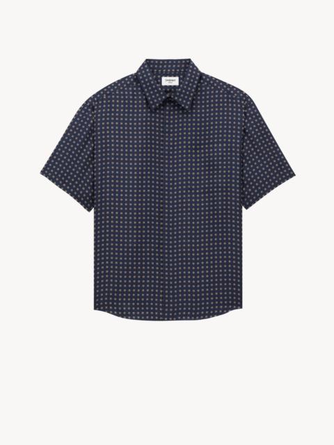 SAINT LAURENT SHIRT IN SQUARE SILK