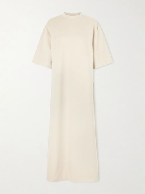 WARDROBE.NYC Stretch-cotton jersey midi dress Beige