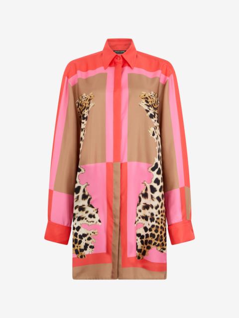 Roberto Cavalli Cavalli Pop Print Silk Dress