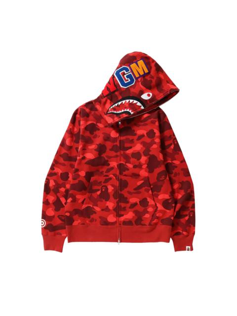 BAPE Color Camo Shark Full Zip Hoodie 'Red'