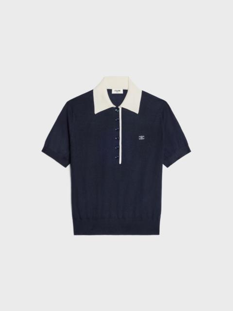 CELINE polo sweater IN fine cashmere silk