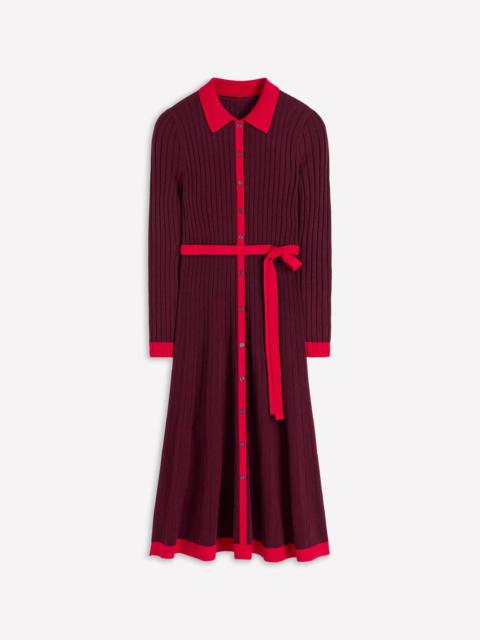 BODEN Rachel Knitted Shirt Dress-Deep Wisteria
