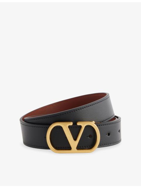 Valentino VLogo Signature Reversible Leather Belt