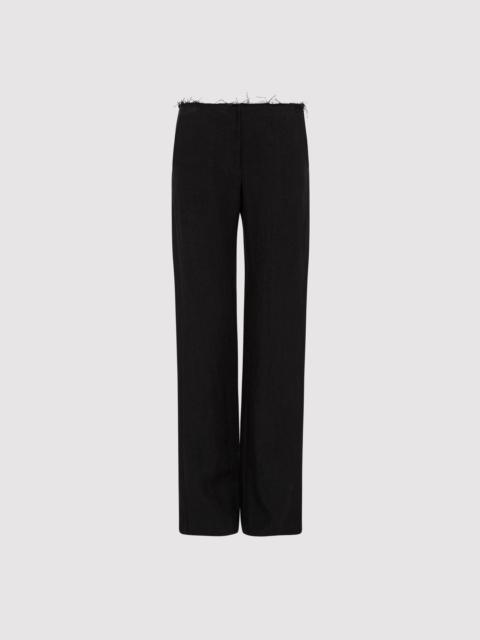 ST. AGNI Low Waist Raw Edge Pants - Black