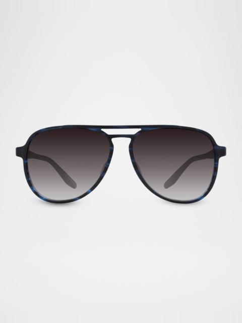 BARTON PERREIRA Men's Hartmann Acetate Aviator Sunglasses