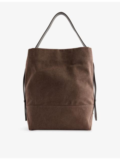 Lemaire Belted Cotton-Canvas Tote Bag