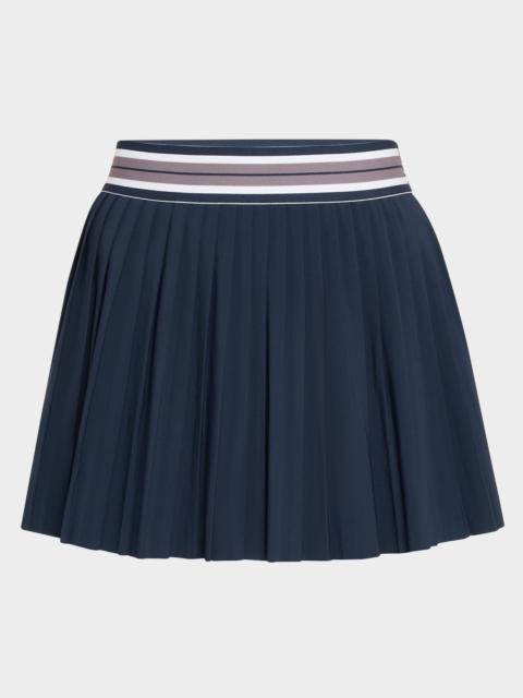 BEYOND YOGA If You Pleats Tipped Elastic Mini Skirt