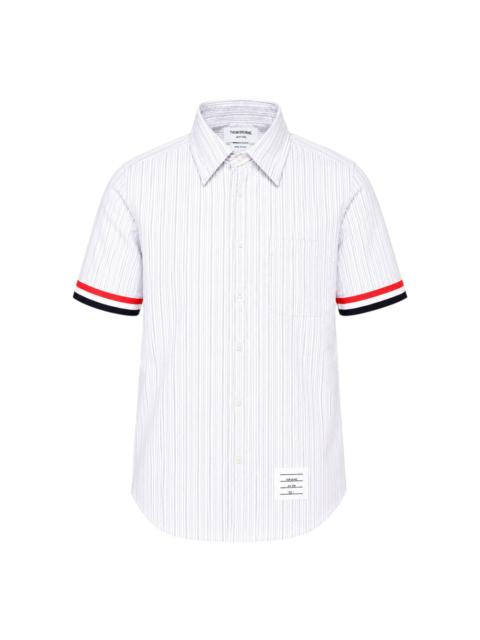 Thom Browne Straight Fit Short Sleeve Button Down Shirt