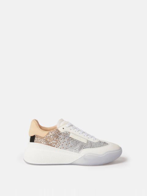Loop Crystal Degradé Lace-Up Trainers