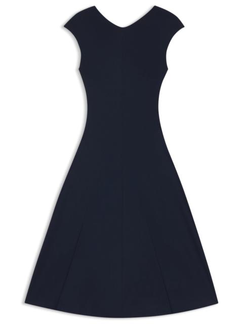 BOSS SLEEVELESS DRESS IN MATTE JERSEY WITH SEAMING DETAILS