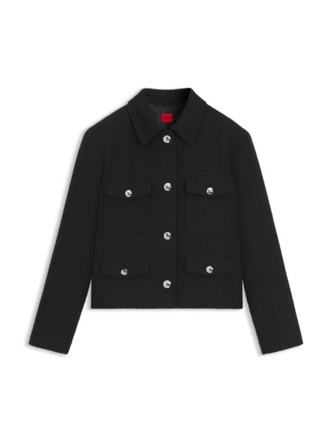 HUGO REGULAR-FIT BLAZER IN SOFT BOUCLÉ