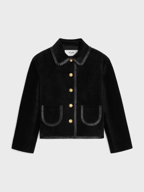 CELINE straight blouson jacket IN SUEDE