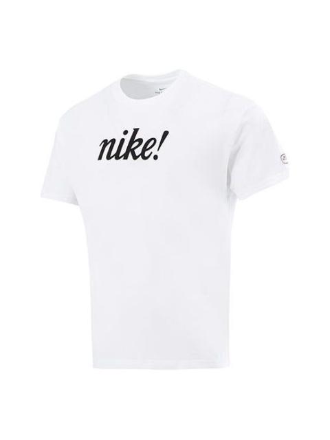Nike Nike As Men's Nike Sportsweartee Tecn Moji Causual Sports Letter Printing Male White DA0448-100